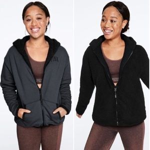 Victoria’s Secret Pink reversible Sherpa full zip
